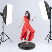 PULUZ 45cm Remote Control Adjusting Speed Rotating Turntable Display Stand with Power Socket, Black, Load 100kg(AU Plug)