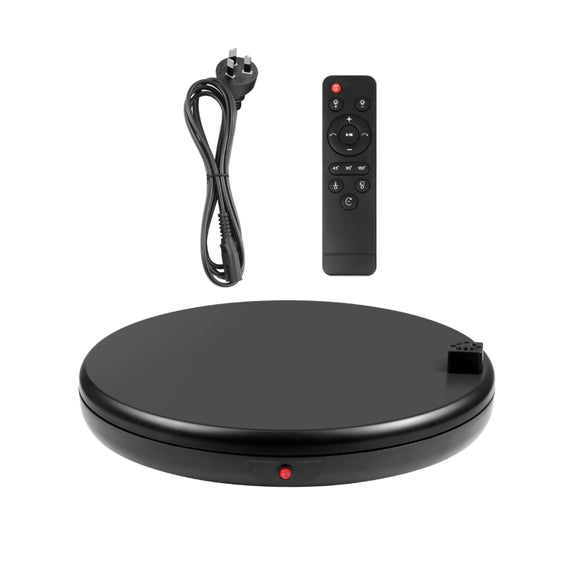 PULUZ 45cm Remote Control Adjusting Speed Rotating Turntable Display Stand with Power Socket, Black, Load 100kg(AU Plug)