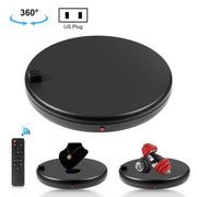 PULUZ 45cm Remote Control Adjusting Speed Rotating Turntable Display Stand with Power Socket, Black, Load 100kg(US Plug)