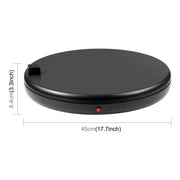 PULUZ 45cm Remote Control Adjusting Speed Rotating Turntable Display Stand with Power Socket, Black, Load 100kg(US Plug)