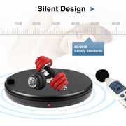 PULUZ 45cm Remote Control Adjusting Speed Rotating Turntable Display Stand with Power Socket, Black, Load 100kg(US Plug)