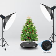 PULUZ 45cm Remote Control Adjusting Speed Rotating Turntable Display Stand with Power Socket, Black, Load 100kg(US Plug)