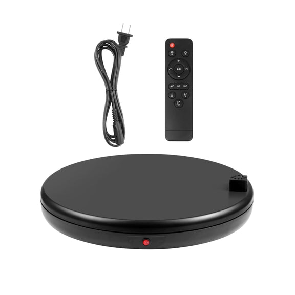 PULUZ 45cm Remote Control Adjusting Speed Rotating Turntable Display Stand with Power Socket, Black, Load 100kg(US Plug)