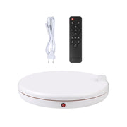 PULUZ 45cm Remote Control Adjusting Speed Rotating Turntable Display Stand with Power Socket, White, Load 100kg(EU Plug)
