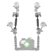 PULUZ 5 inch 13cm Length 20.8mm Diameter Dual Balls Carbon Fiber Floating Arm, Ball Diameter: 25mm(Black)