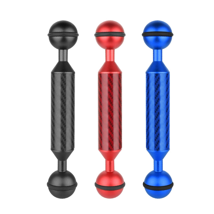 PULUZ 5 inch 13cm Length 20.8mm Diameter Dual Balls Carbon Fiber Floating Arm, Ball Diameter: 25mm(Black)