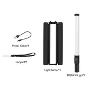 PULUZ 190 LEDs Photo Handheld Stick Light Full Color RGB Fill Light with Barndoor