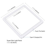 PULUZ Mini LED Photography Shadowless Light Lamp Panel Pad + Studio Shooting Tent Box, Acrylic Material, 20cm x 20cm Effective Area