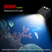 PULUZ 60m Underwater LED Photography Fill Light 7.4V/1100mAh Diving Light for GoPro, Insta360, DJI and Other Action Cameras(Black)