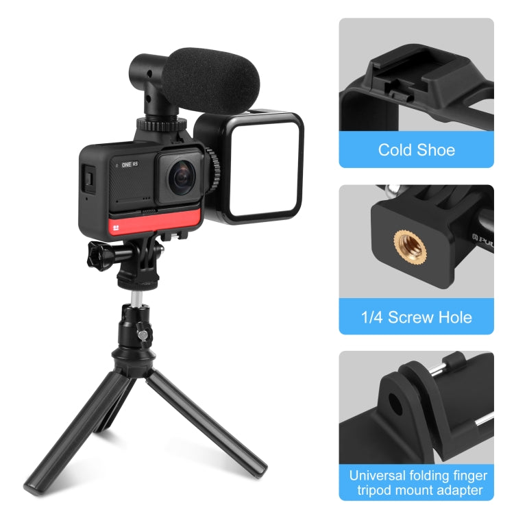 PULUZ Plastic Frame Case for Insta360 One RS 4K / 360 / 1-Inch Edition(Black)