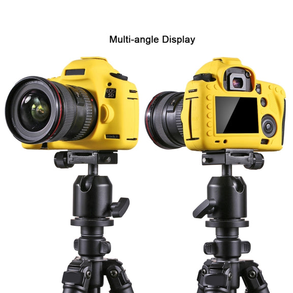 PULUZ Soft Silicone Protective Case for Canon EOS 5D Mark III / 5D3(Yellow)
