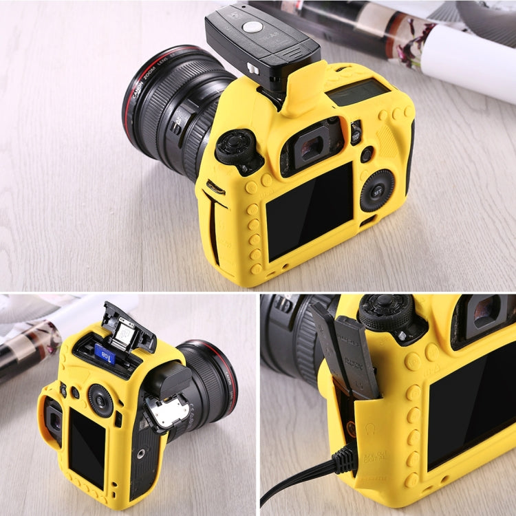PULUZ Soft Silicone Protective Case for Canon EOS 5D Mark III / 5D3(Yellow)