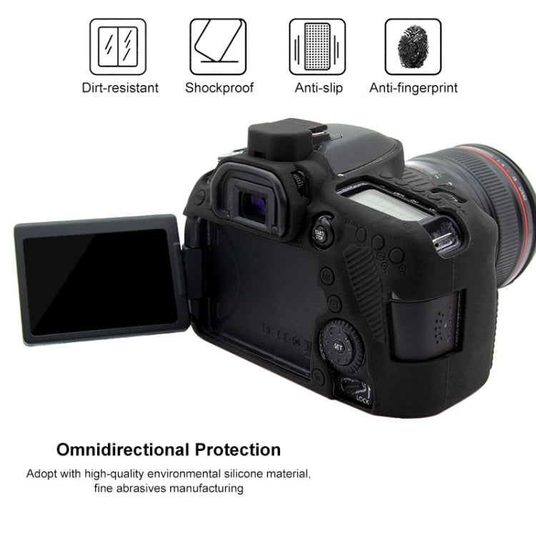 PULUZ Soft Silicone Protective Case for Canon EOS 80D(Black)