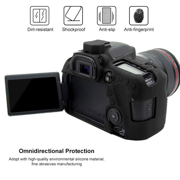 PULUZ Soft Silicone Protective Case for Canon EOS 80D(Black)