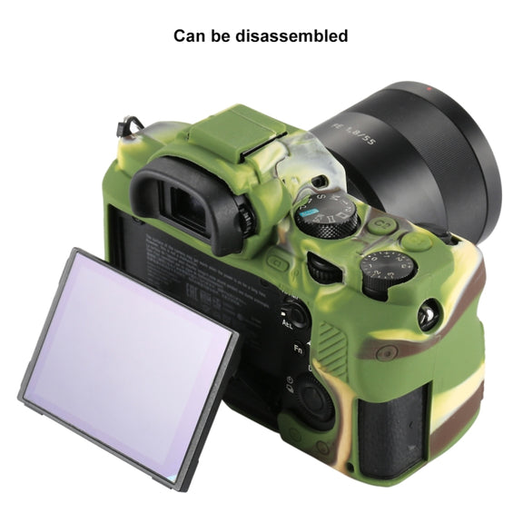 PULUZ Soft Silicone Protective Case for Sony ILCE-7MII / 7SMII / 7RMII(Camouflage)