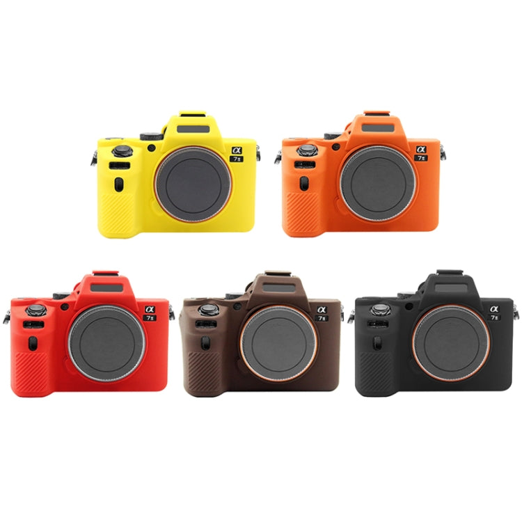 PULUZ Soft Silicone Protective Case for Sony ILCE-7MII / 7SMII / 7RMII(Red)