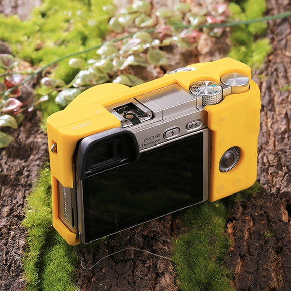 PULUZ Soft Silicone Protective Case for Sony ILCE-6000 / A6000(Yellow)