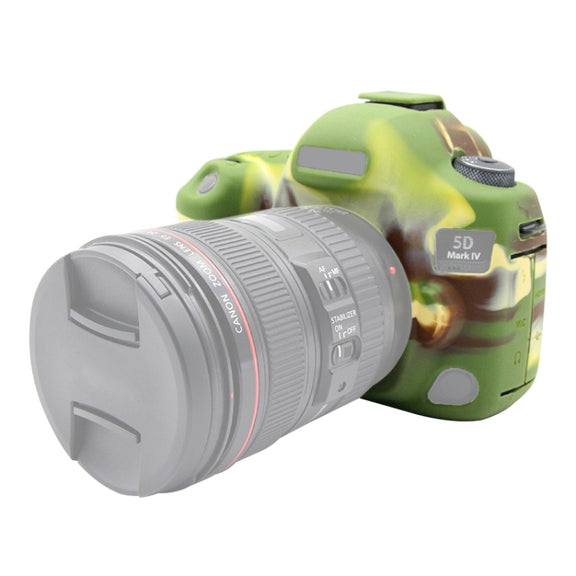 PULUZ Soft Silicone Protective Case for Canon EOS 5D Mark IV(Camouflage)