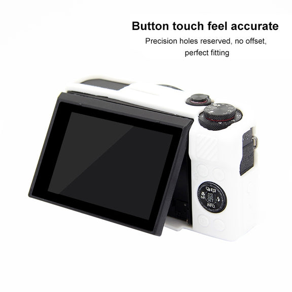 PULUZ Soft Silicone Protective Case for Canon EOS G7 X Mark II(White)