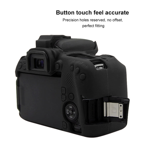 PULUZ Soft Silicone Protective Case for Canon EOS 77D(Black)