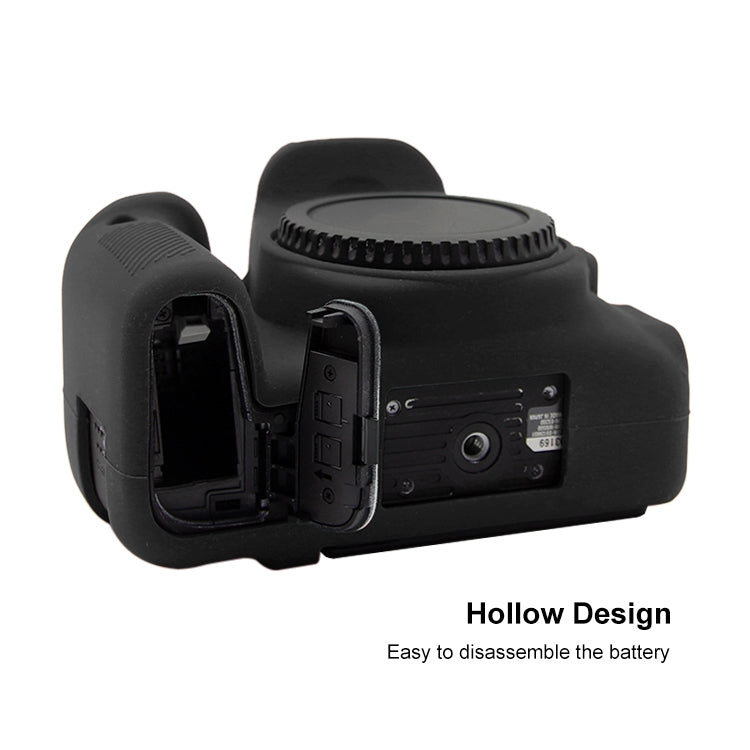 PULUZ Soft Silicone Protective Case for Canon EOS 77D(Black)