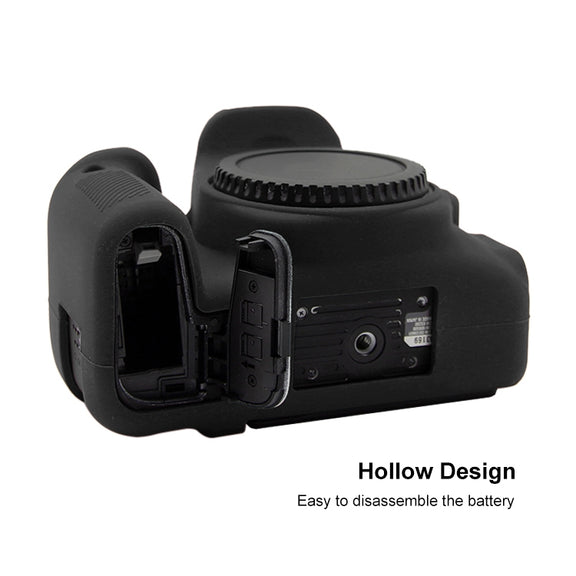 PULUZ Soft Silicone Protective Case for Canon EOS 77D(Black)