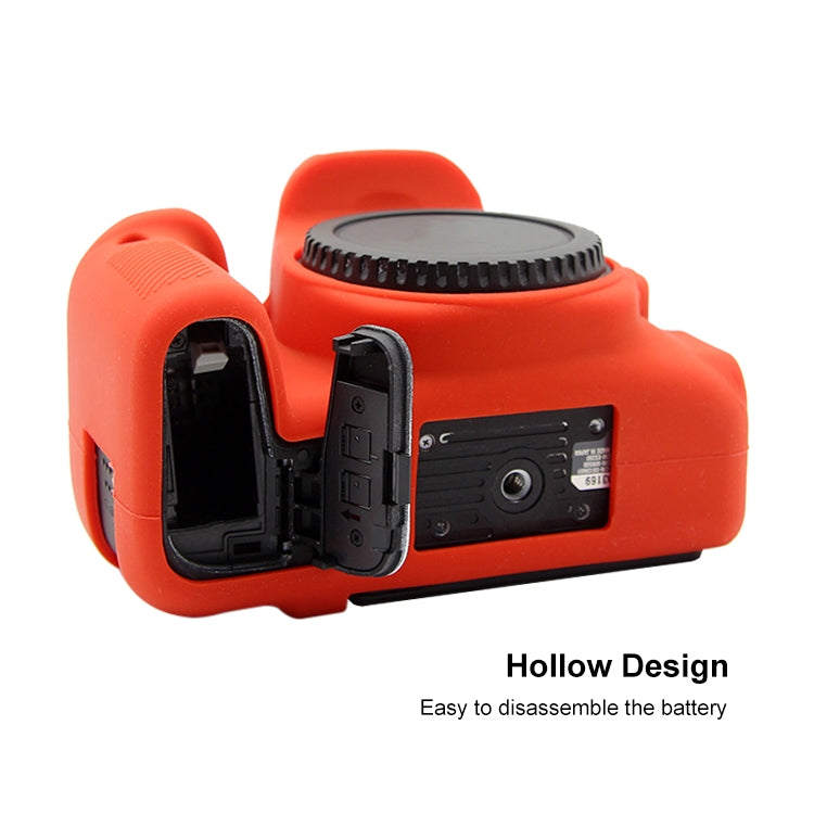 PULUZ Soft Silicone Protective Case for Canon EOS 77D(Red)