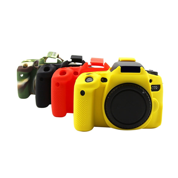 PULUZ Soft Silicone Protective Case for Canon EOS 77D(Black)