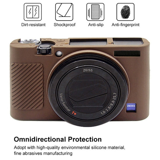 PULUZ Soft Silicone Protective Case for Sony RX100 III / IV / V(Coffee)