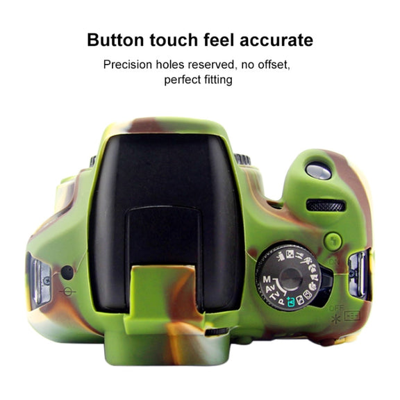 PULUZ Soft Silicone Protective Case for Canon EOS 1300D / 1500D(Camouflage)