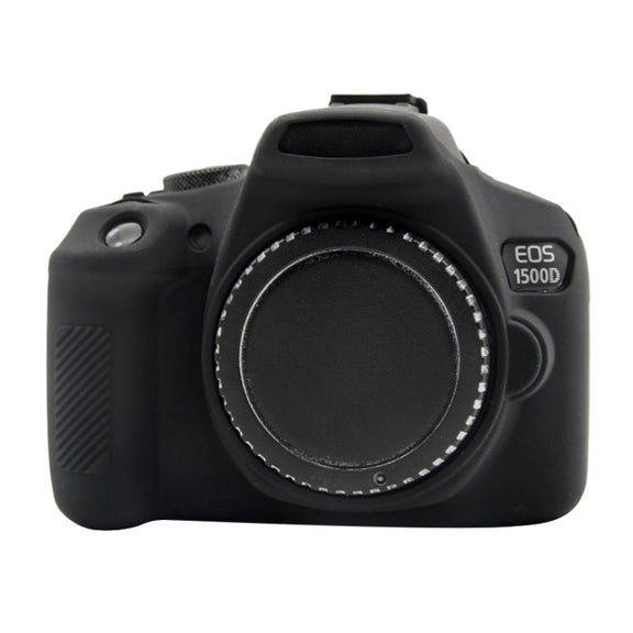 PULUZ Soft Silicone Protective Case for Canon EOS 1300D / 1500D(Black)
