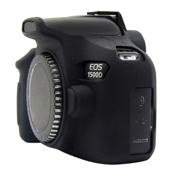 PULUZ Soft Silicone Protective Case for Canon EOS 1300D / 1500D(Black)