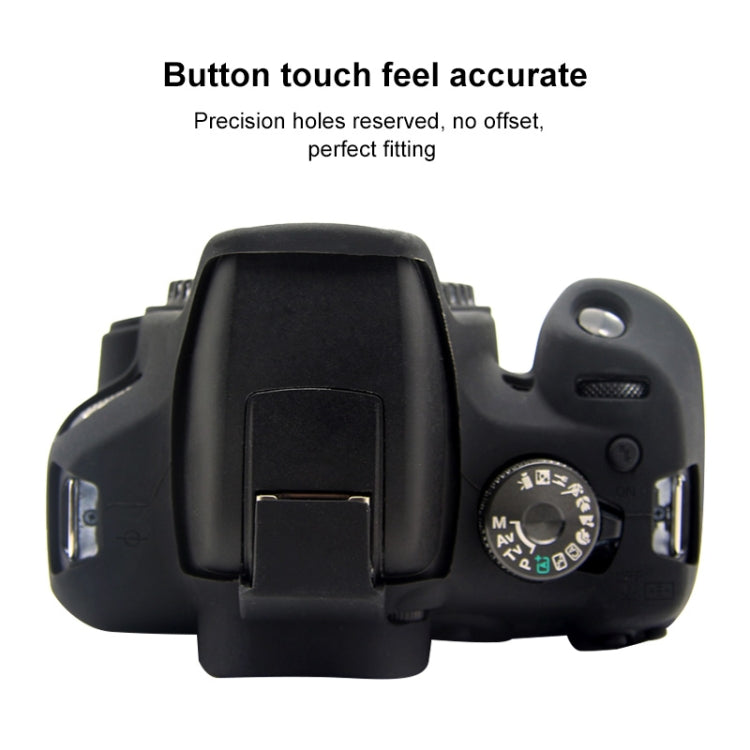 PULUZ Soft Silicone Protective Case for Canon EOS 1300D / 1500D(Black)