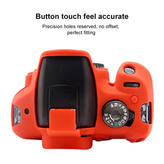 PULUZ Soft Silicone Protective Case for Canon EOS 1300D / 1500D(Red)