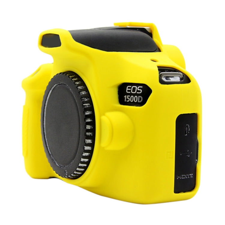 PULUZ Soft Silicone Protective Case for Canon EOS 1300D / 1500D(Yellow)