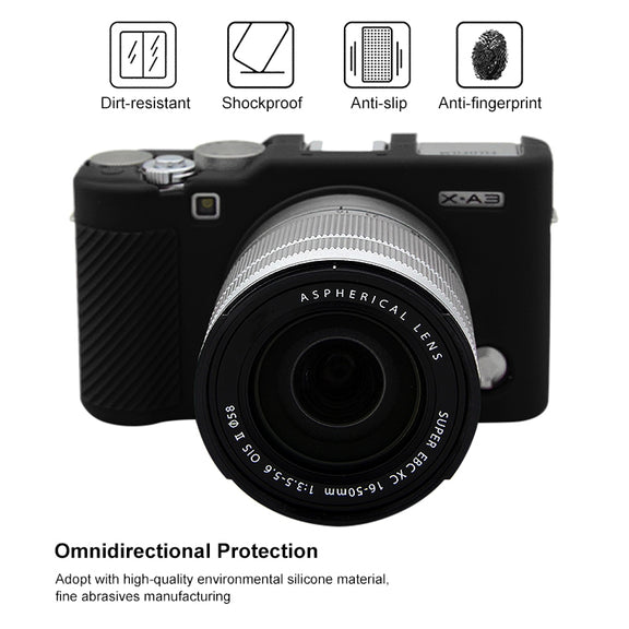 PULUZ Soft Silicone Protective Case for FUJIFILM X-A3 / X-A10(Black)
