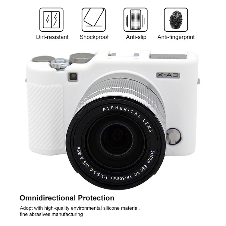 PULUZ Soft Silicone Protective Case for FUJIFILM X-A3 / X-A10(White)