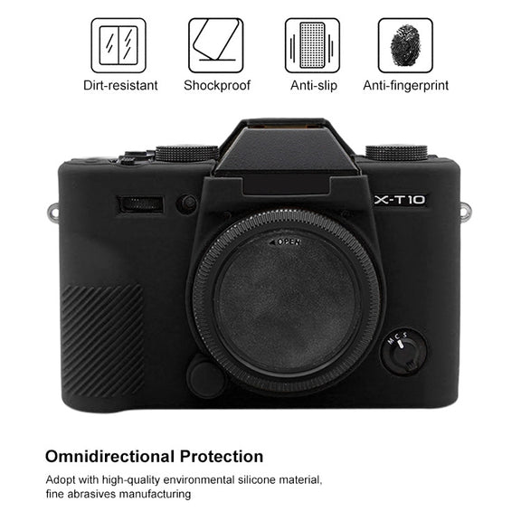 PULUZ Soft Silicone Protective Case for FUJIFILM XT10(Black)
