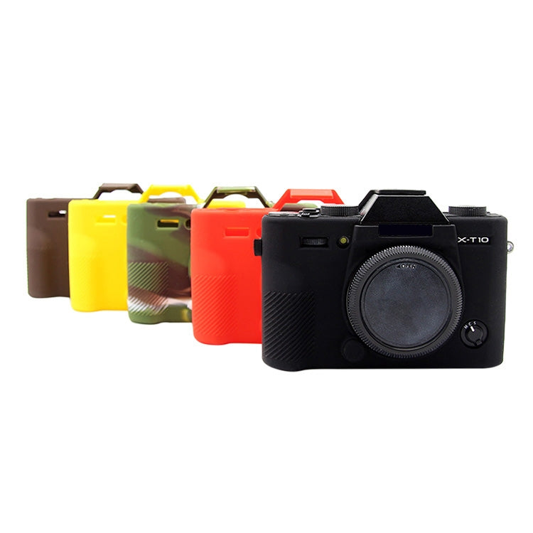 PULUZ Soft Silicone Protective Case for FUJIFILM XT10(Coffee)