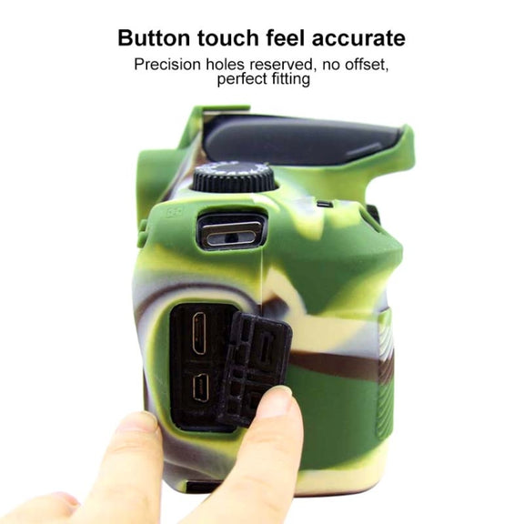 PULUZ Soft Silicone Protective Case for Canon EOS 3000D / 4000D(Camouflage)