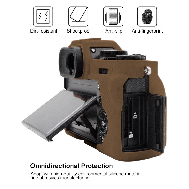 PULUZ Soft Silicone Protective Case for FUJIFILM XT3(Coffee)