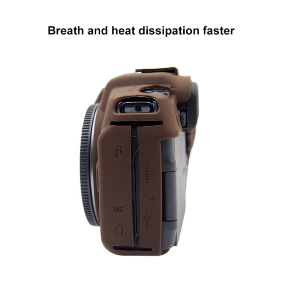 PULUZ Soft Silicone Protective Case for Canon EOS RP(Coffee)