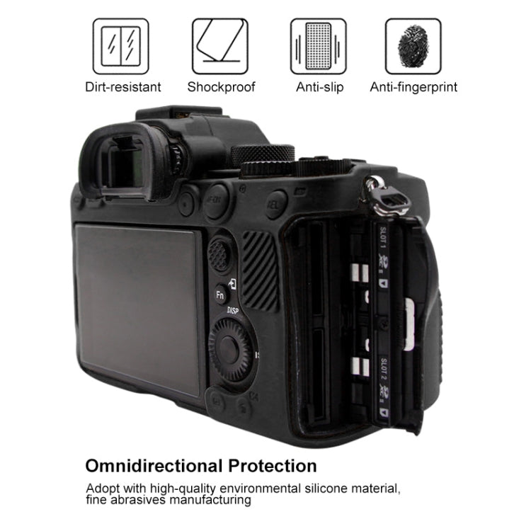 PULUZ Soft Silicone Protective Case for Sony ILCE-9M2/ Alpha 9 II / A92(Black)