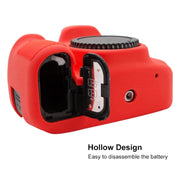 PULUZ Soft Silicone Protective Case for Canon EOS 90D(Red)
