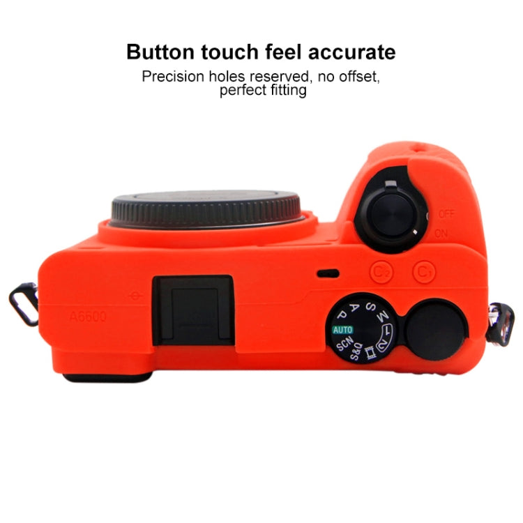 PULUZ Soft Silicone Protective Case for Sony A6600 / ILCE-6600(Red)