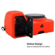 PULUZ Soft Silicone Protective Case for Sony A6600 / ILCE-6600(Red)