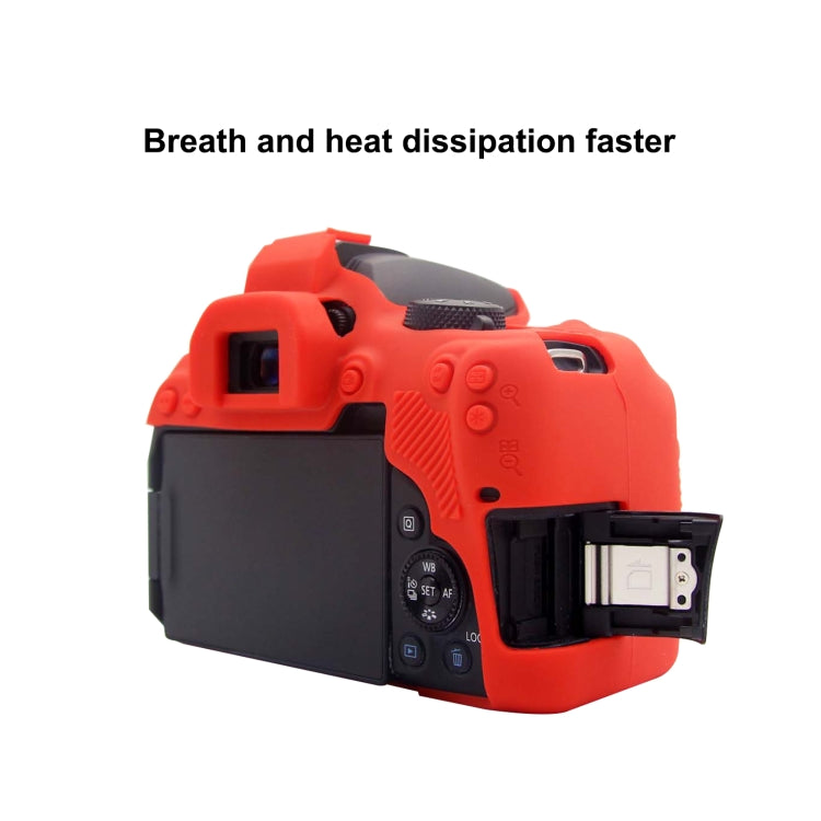 PULUZ Soft Silicone Protective Case for Canon EOS 850D(Red)
