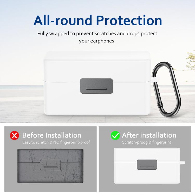 For DJI Mic 2 PULUZ Charging Case Silicone Scratch-proof Protective Cover (White)