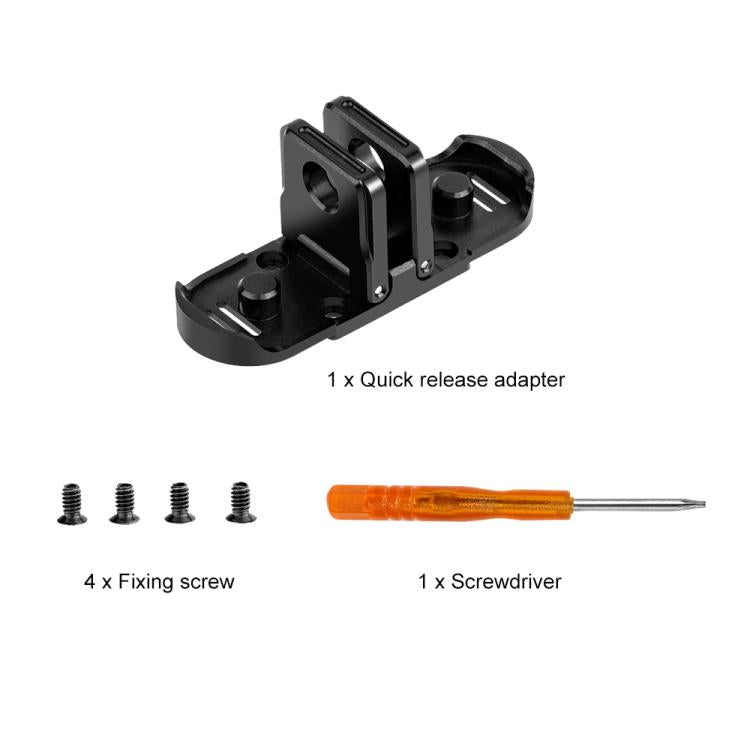 PULUZ Quick Release Magnetic Folding Base Adapter for GoPro HERO12 Black /11 Black /11 Black mini /10 Black /9 Black /8 Black / Max (Black)