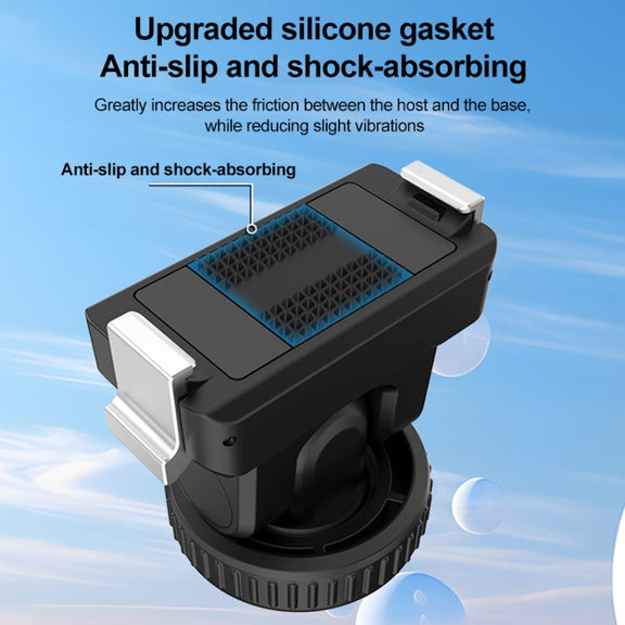 For DJI Osmo Action 5 Pro / 4 / 3 PULUZ Cold Shoe Gimbal Quick Release Base Adapter (Black)